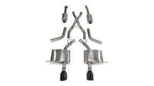 Dodge Durango Performance Exhaust - Dual Rear - CORSA Performance - Cat Back, Sport - Black - `11-`24